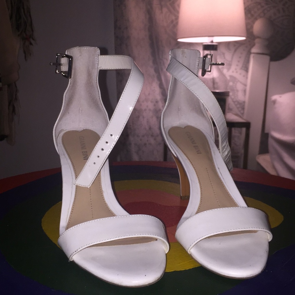 white gianni bini heels